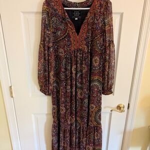 Paisley Print Maxi Dress